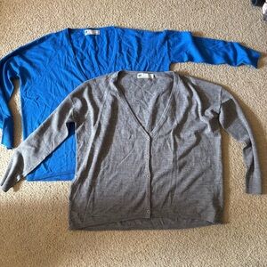 Sly Blue and Gray Cardigan Set